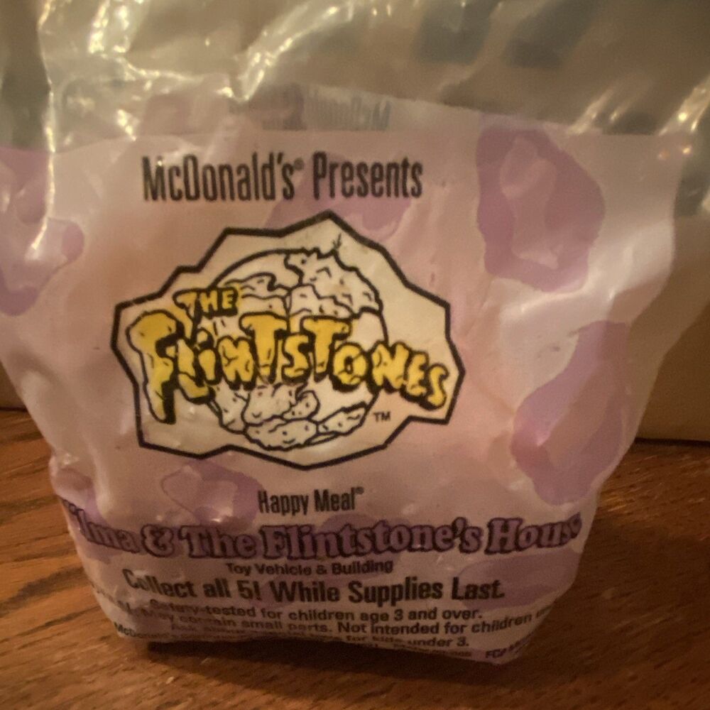 McDonald's The Flintstones Happy Meal Wilma & Flintstone House Toy (1993) Sealed